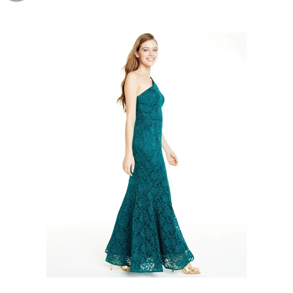 BCX Womens Green Sleeveless Full-Length Fit + Flare Evening Dress - Picture 9 of 9